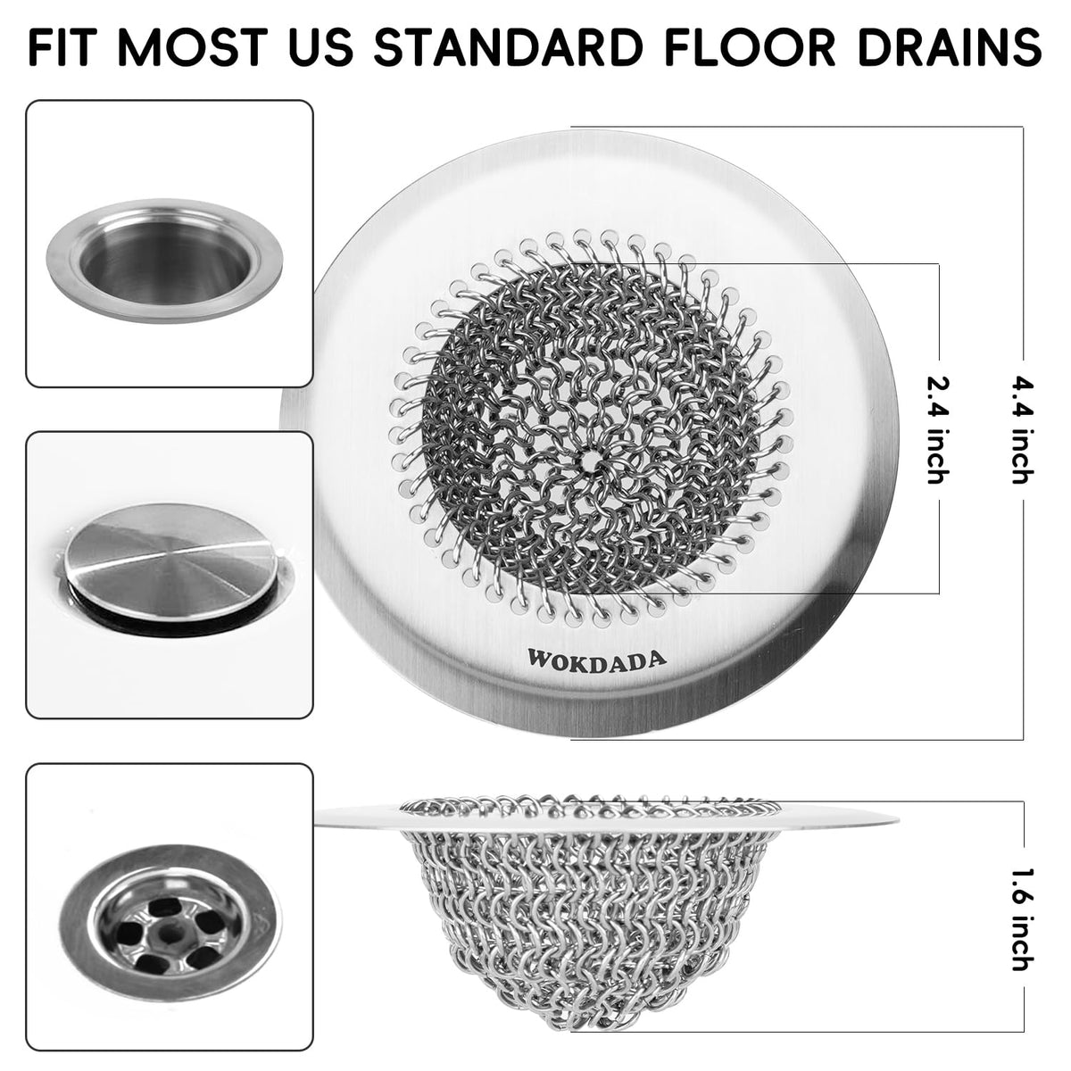 Wokdada reversible drain cover lets you flip to pour hair away.