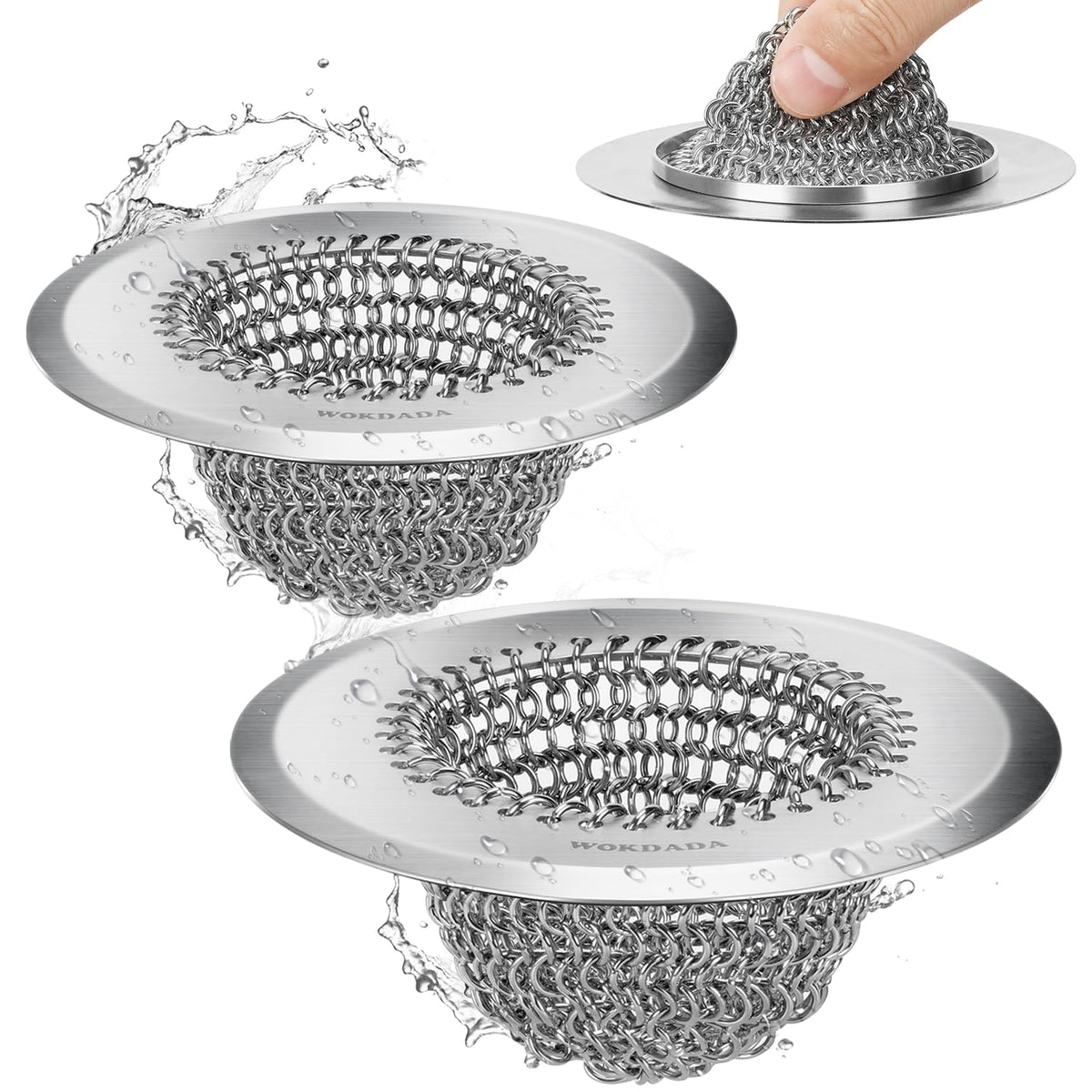 Wokdada reversible-mesh-strainer enables easy cleaning and debris release.