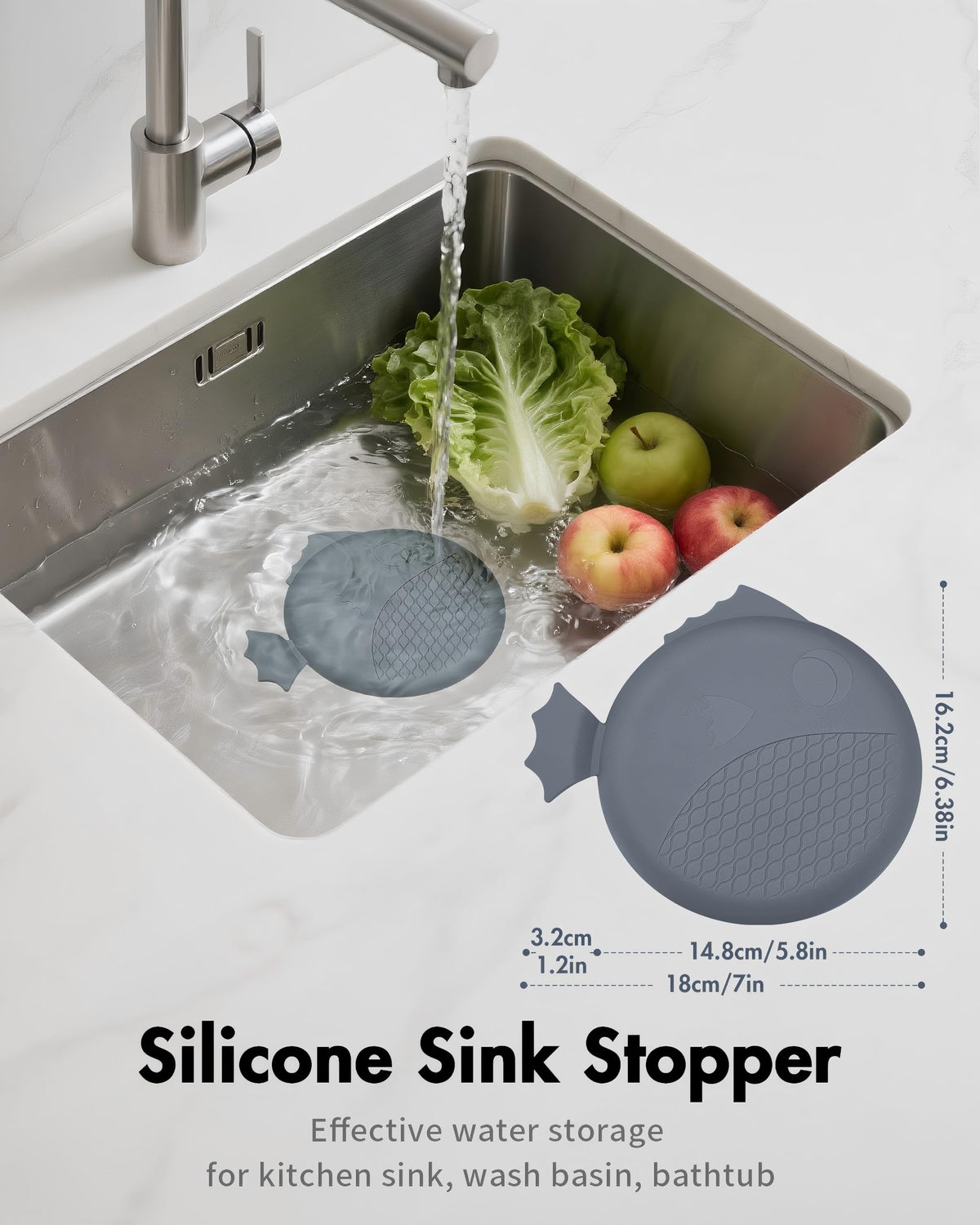 Wokdada chain-mesh sink strainer is dishwasher-safe and easy to clean.