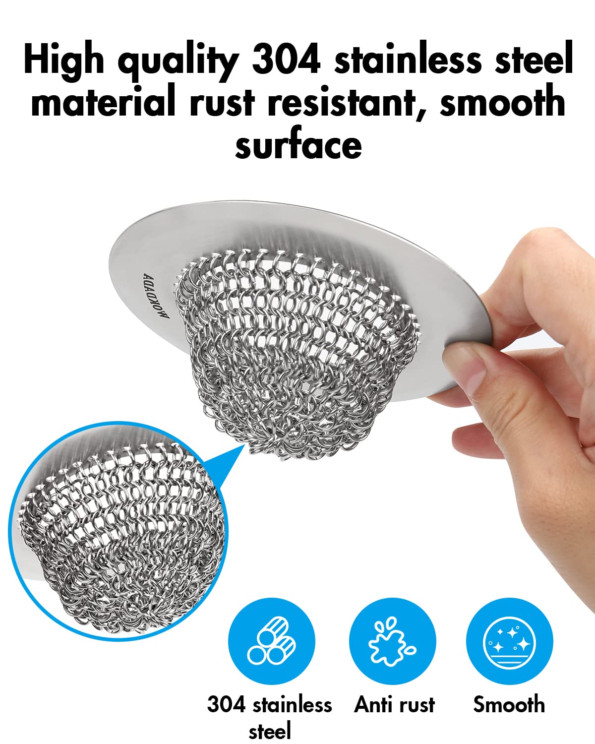 Wokdada easy-clean mesh prevents clogs during washing.