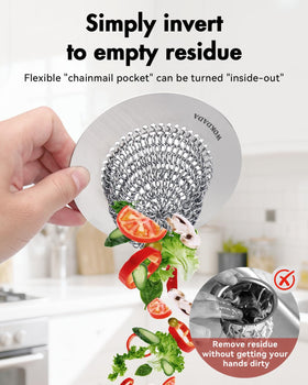 Wokdada flippable design allows easy disposal after washing.
