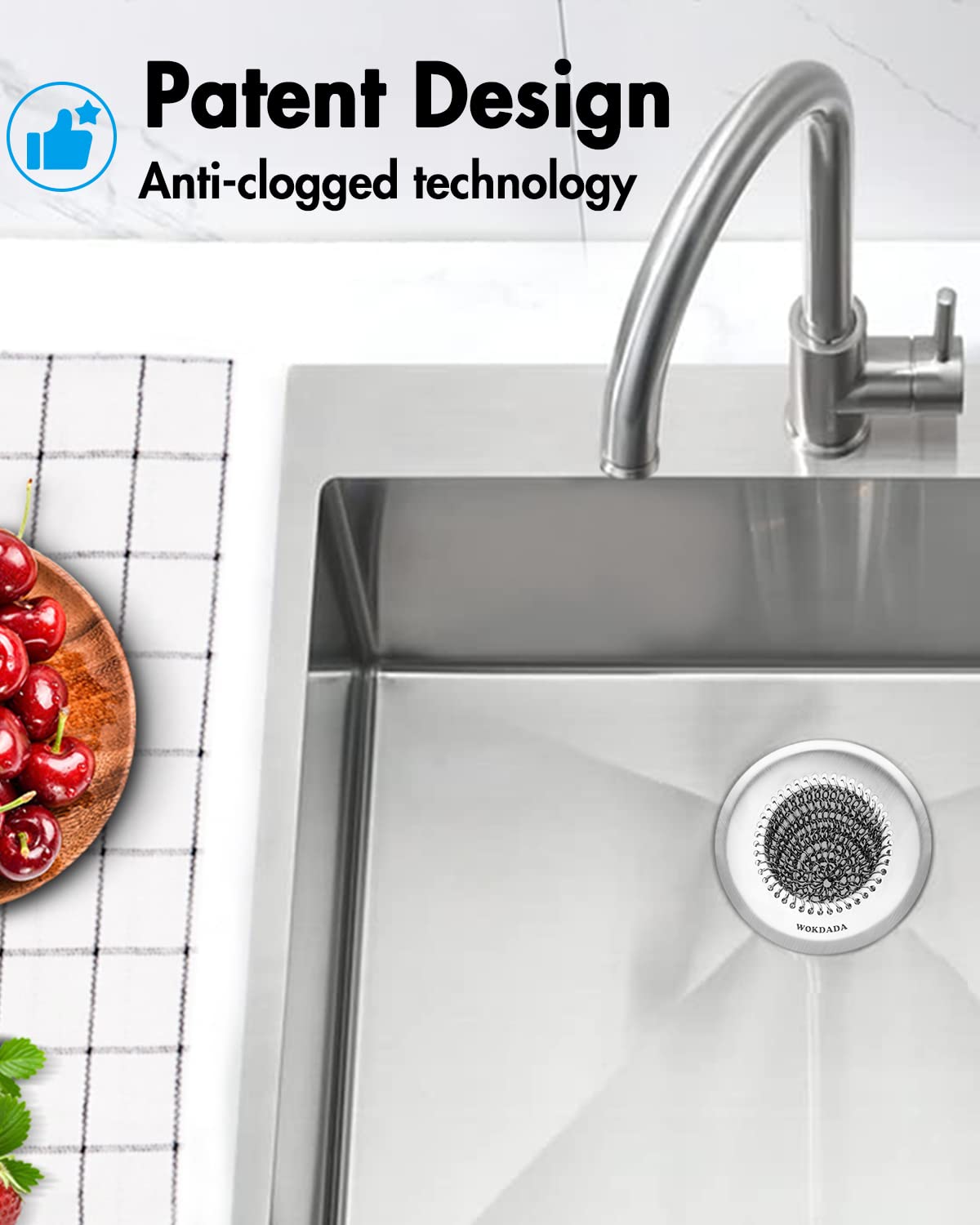 Wokdada versatile for kitchen, bath, RV drains.