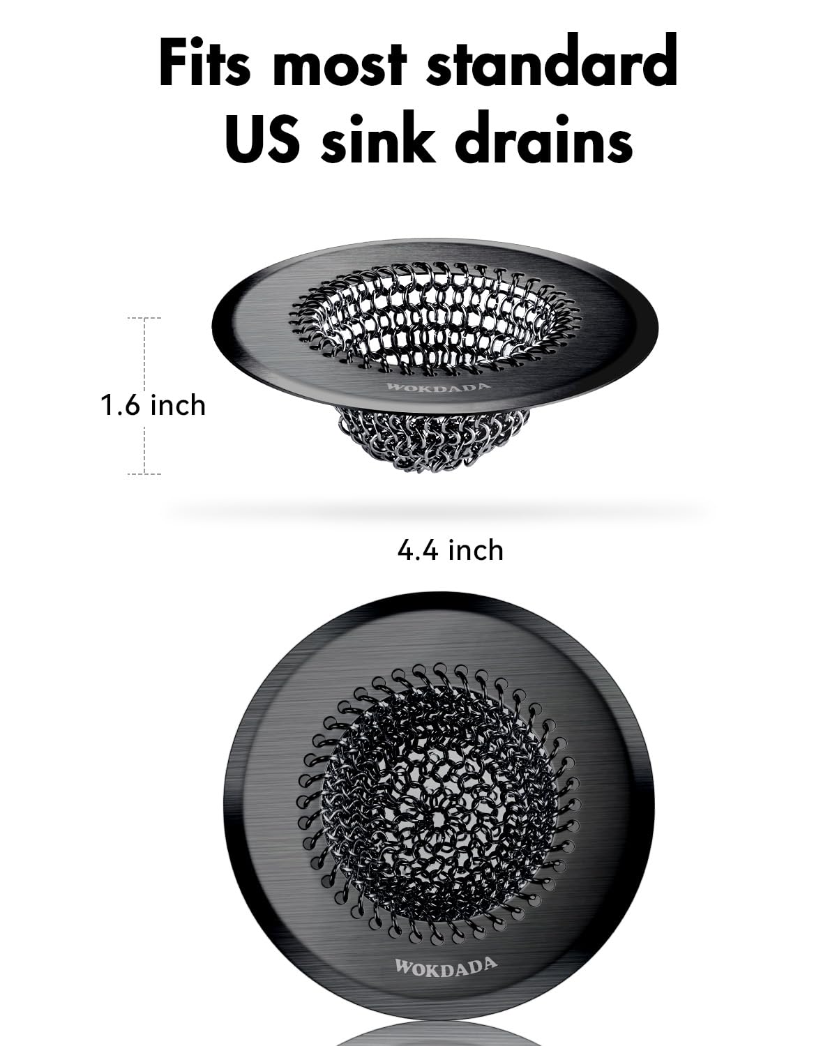 Wokdada unique sleek shape adds style while catching garbage and draining water efficiently.
