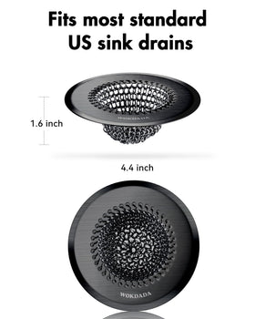Wokdada unique sleek shape adds style while catching garbage and draining water efficiently.