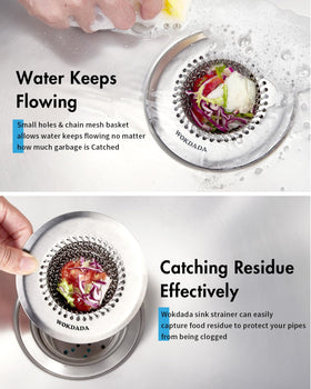Wokdada universal-size chain-mesh fits most drains for versatile kitchen tasks.