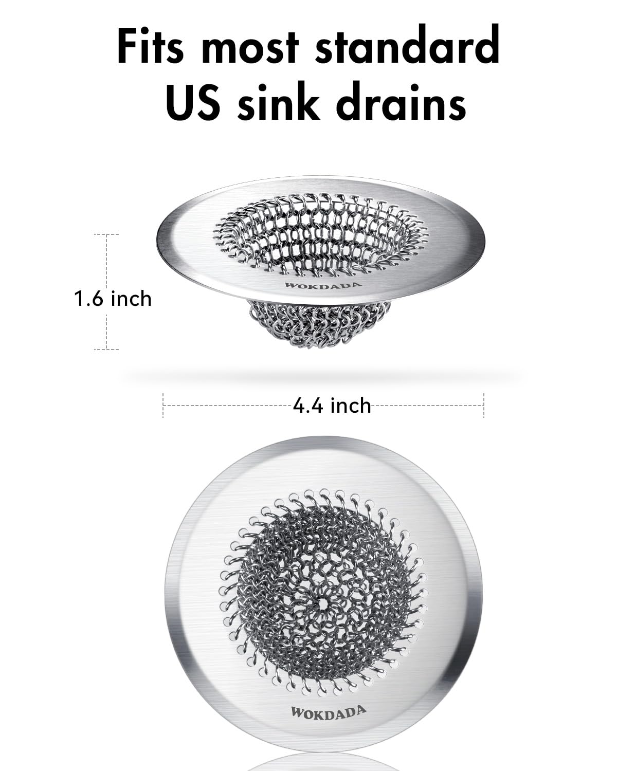 Wokdada sink strainer maintains drainage even with heavy residue.