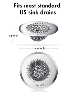 Wokdada sink strainer maintains drainage even with heavy residue.
