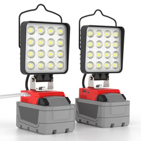 Wokelux LED work light compatible with Milwaukee M18 batteries for versatile lighting