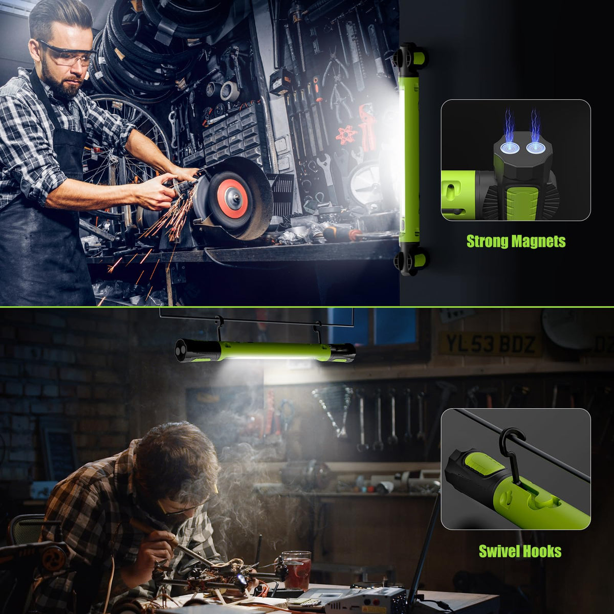 Wokelux 3000-lumen COB board delivers bright, even illumination across the workspace.