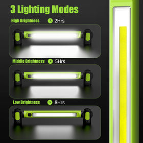 Wokelux work light with hidden swivel hooks for versatile hanging over the workspace.