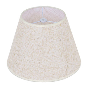 WOLEILEJIN beige linen barrel lampshade 6Top-10Bottom dims for warm living room lighting