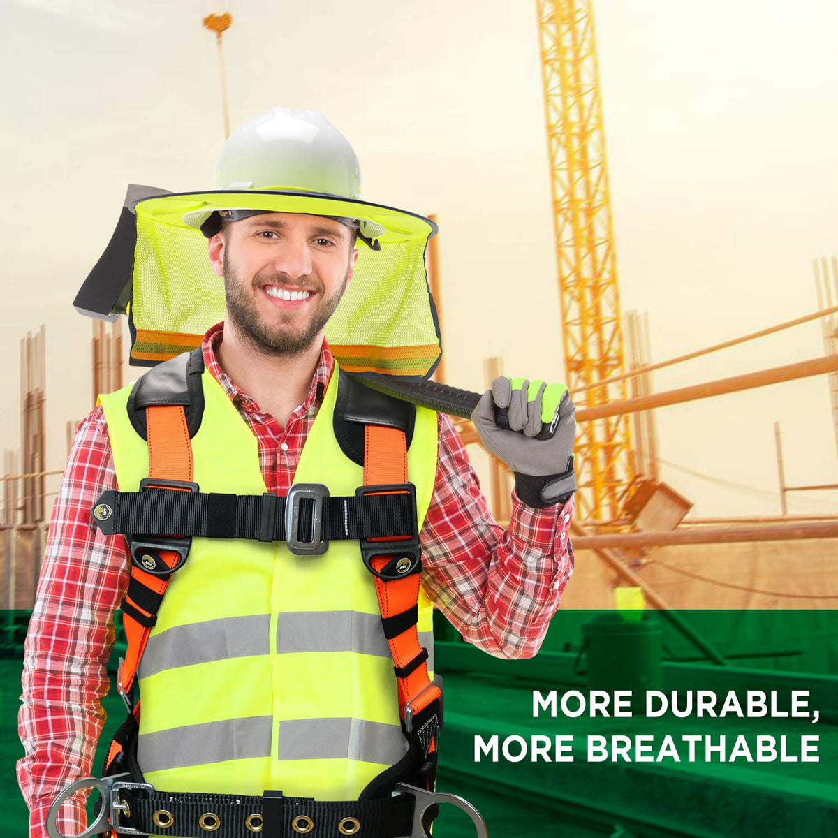 Wolf bendable wire-piping brim maintains shape for consistent shade.