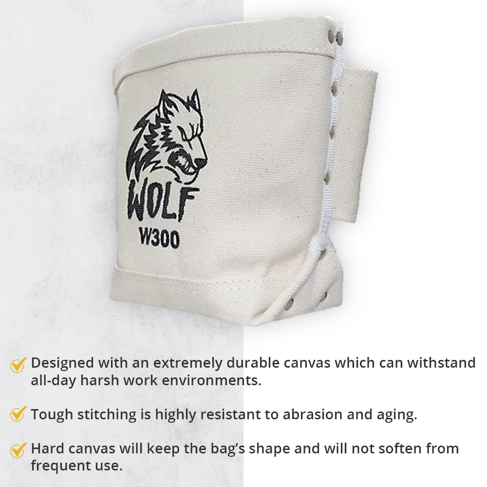 Wolf Bolt Bag Tote carries bolts with deep 10-inch capacity.