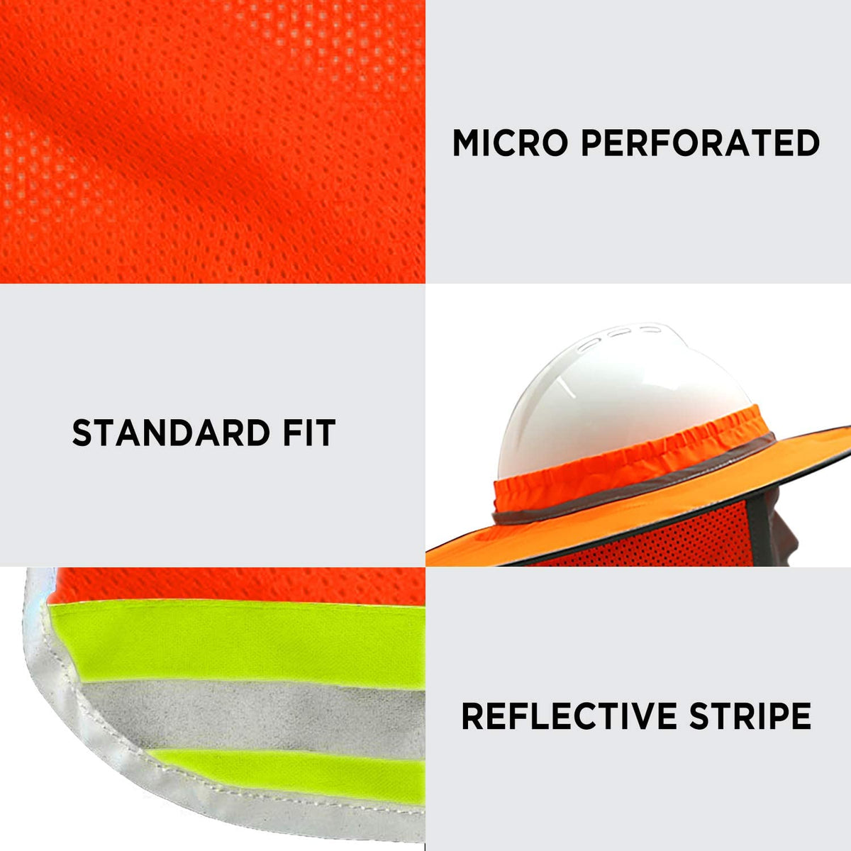 Wolf 17-inch brim provides shade and reduces sun glare during work.