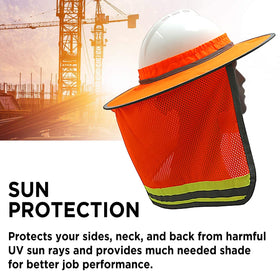 Wolf mesh shade maintains airflow to keep you cool on hot job sites.
