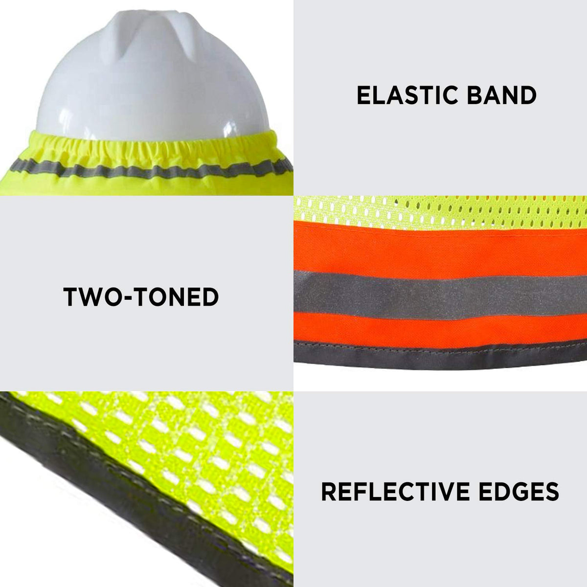Wolf one-size-fits-all adjustable elastic band secures fit on most helmets.