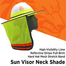 Wolf sun-shade mesh improves airflow while protecting eyes and neck.