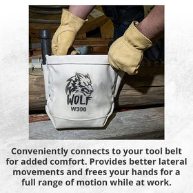 Wolf Belt loop fits belts up to 3 inches for secure carry.