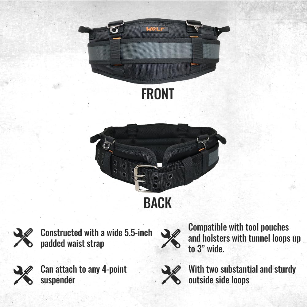 WOLF WTH2110 four-point suspenders attachment keeps gear secure