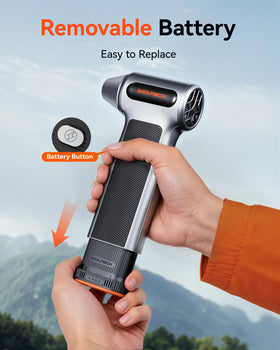 WOLFBOX MF200 dual-cell design delivers steady power for the duster.