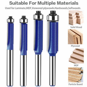 Wolfride flush trim bit cutting diameter 3/8 inch for versatile trims