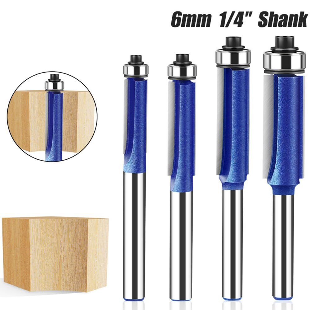 Wolfride flush trim bit cutting diameter 5/16 inch for medium trim tasks
