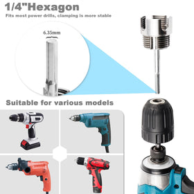 Wolfride threader uses 1/4-inch hex shank for easy attachment.