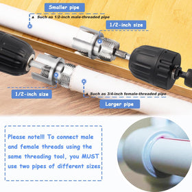 Wolfride threader designed for one-inch pipes with consistent threads.