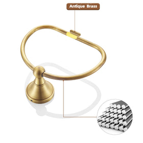 Antique-style WOLIBEER towel ring enhances kitchen and bathroom decor