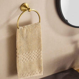 WOLIBEER towel ring half-circle design keeps towels flat and organized