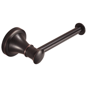 WOLIBEER Bronze Toilet Paper Holder front view with oil rubbed finish for rustic bathroom charm.