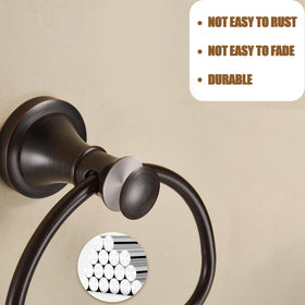 WOLIBEER bronze towel ring polished finish blends with indoor decor