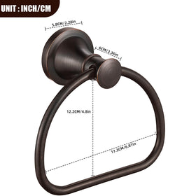 WOLIBEER bronze towel ring stainless steel construction resists moisture and rust