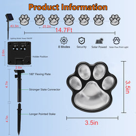 Wominoy pet print path lights guide guests safely along walkways.