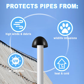 Wonderjune vent cap black color blends with exterior vents