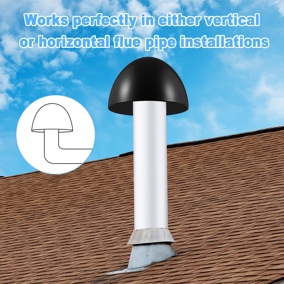 Wonderjune vent cap blocks debris and pests, improving vent protection