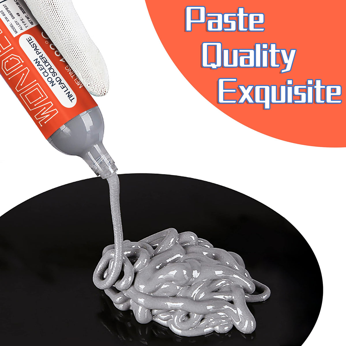 Wonderway SN42 Bi58 paste applied to PCB for smooth flow and bright joints.