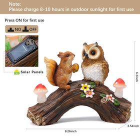 WONDHOME solar-powered garden decor turns on at dusk.