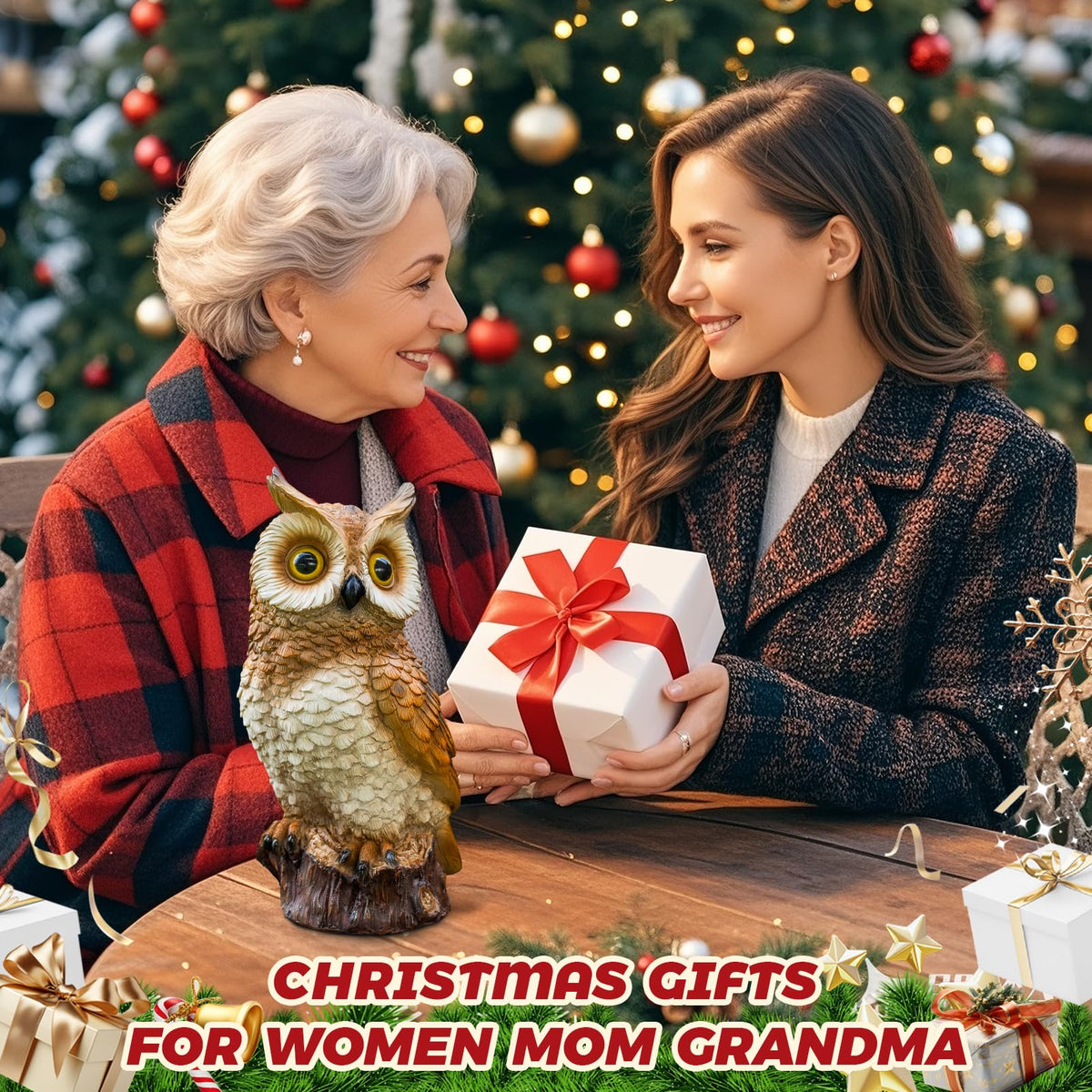 WONDHOME owl statue makes a thoughtful Christmas or housewarming gift.