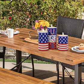 Wondise flameless candle remote-timer for effortless Independence Day ambiance.