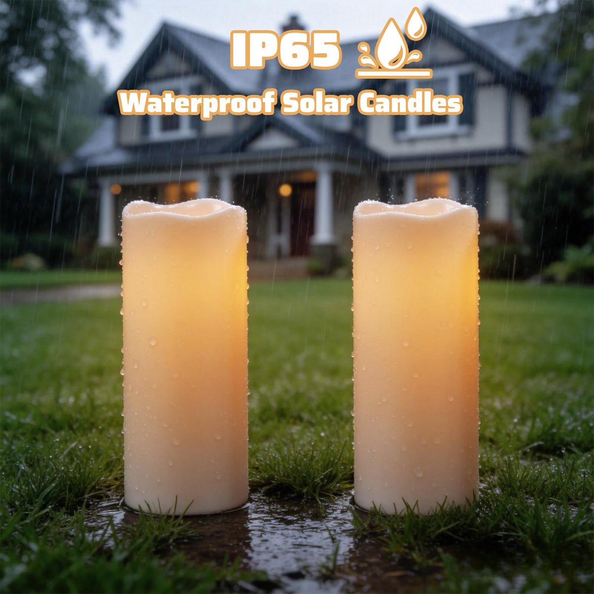 Wondise flameless outdoor candle is safe and wind-resistant for evenings