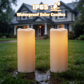 Wondise flameless outdoor candle is safe and wind-resistant for evenings
