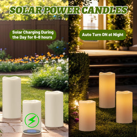 Wondise flameless solar candles are waterproof and safe for poolside use.