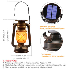 Wondrastical dancing flame lantern glows amber for inviting porch lighting