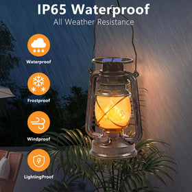 IP65 durable lantern withstands rain and snow for outdoor use
