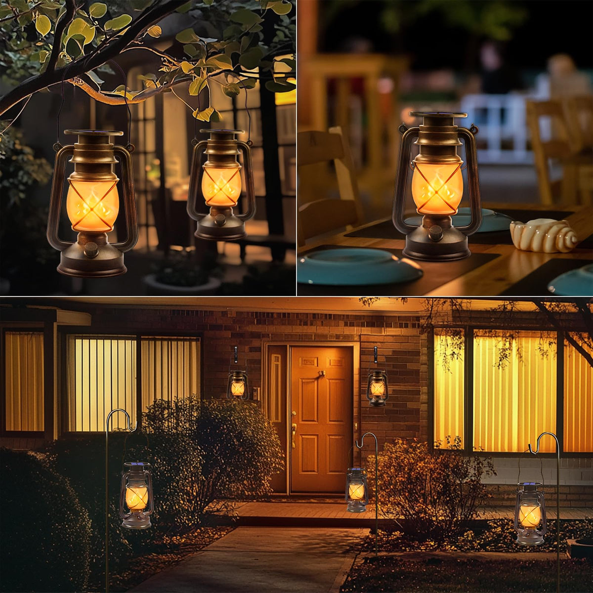 Warm ambient light ideal for patios and gardens