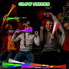 Wondrus glow-in-dark stick blue, great for coordinating color themes and nighttime events.