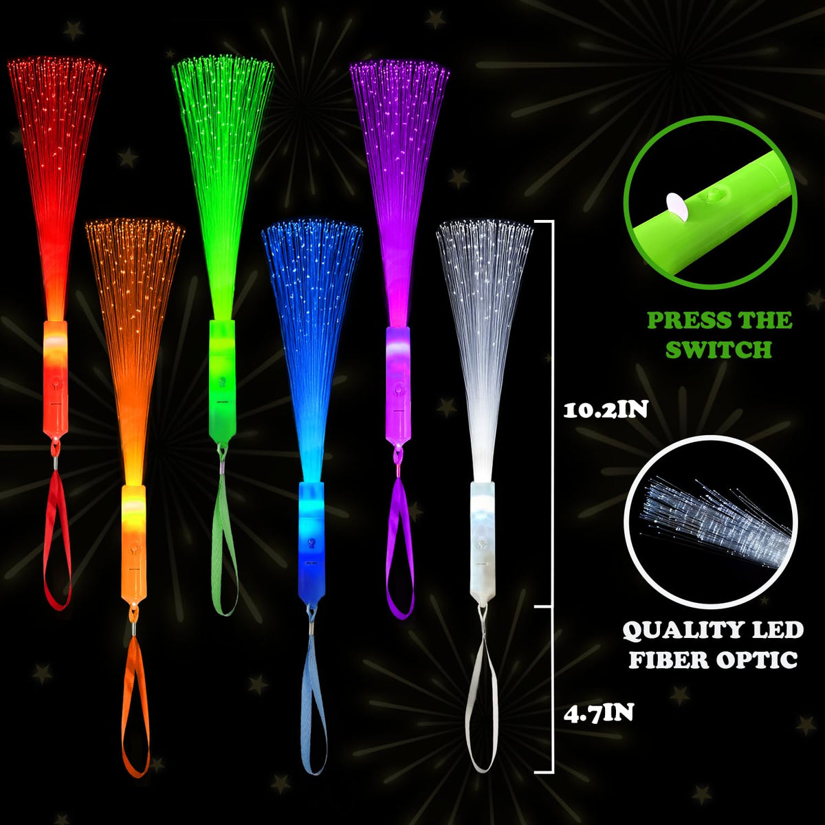 Wondrus glow-in-dark stick green, adds vivid color to birthday parties and campouts.