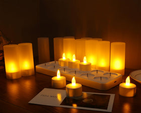 WoneNice charging base keeps all tealights charged for events.