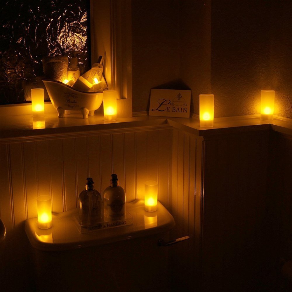 WoneNice realistic flicker tealights create cozy, romantic atmospheres.
